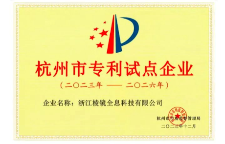 喜讯 | LNGIN304am永利集团荣膺2023年度杭州市专利试点企业